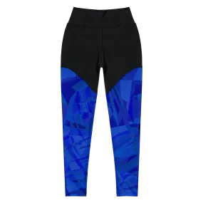 Sqdltd Starburst BLU Sport Leggings