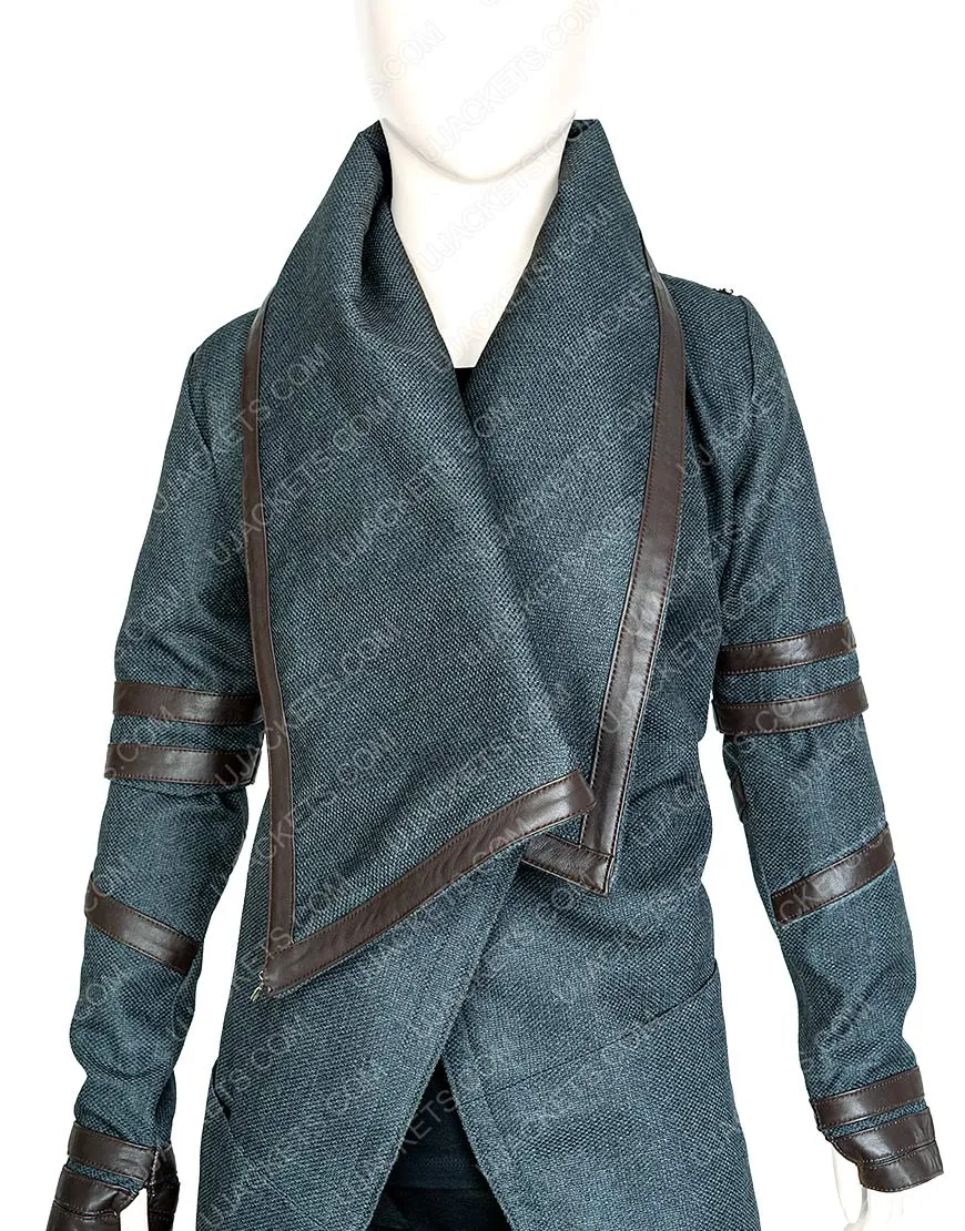 Star Trek Isa Briones Coat | Dahj Woolen Hooded Coat | ujackets.com