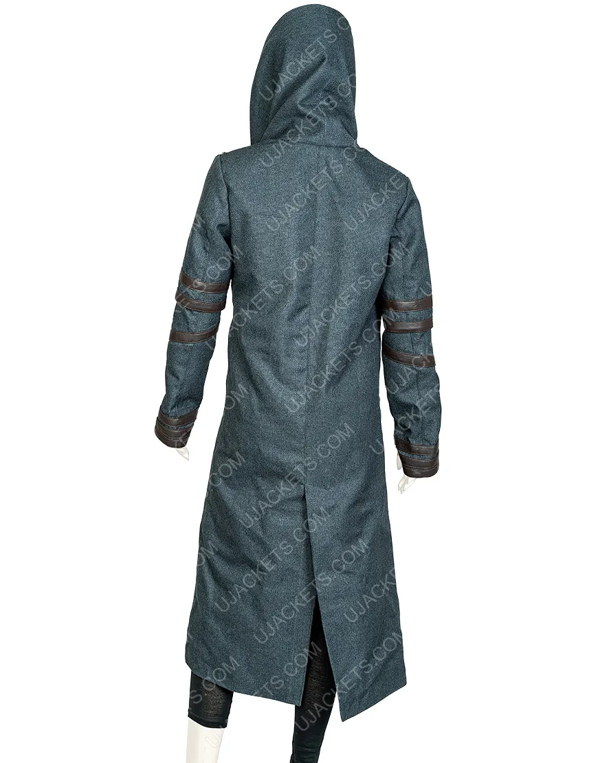 Star Trek Isa Briones Coat | Dahj Woolen Hooded Coat | ujackets.com