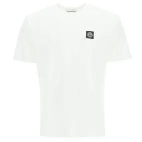 STONE ISLAND  |Crew Neck Cotton Short Sleeves Logo Crew Neck T-Shirts