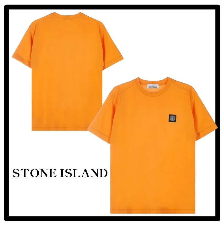 STONE ISLAND  |Street Style Logo T-Shirts