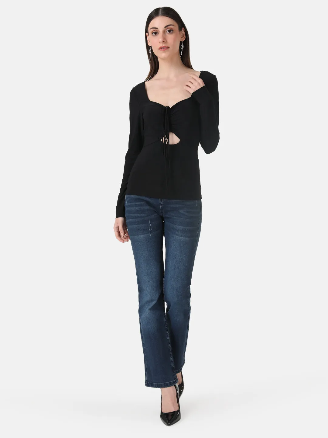 Stretchable Cut-Out Top