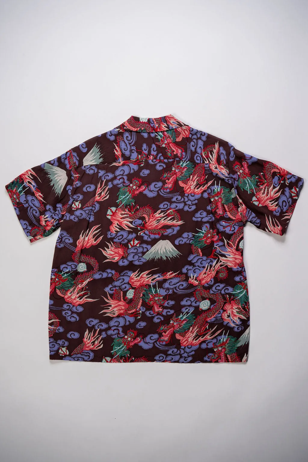 Sun Surf Rayon Hawaiian Shirt Team of Dragons - Black