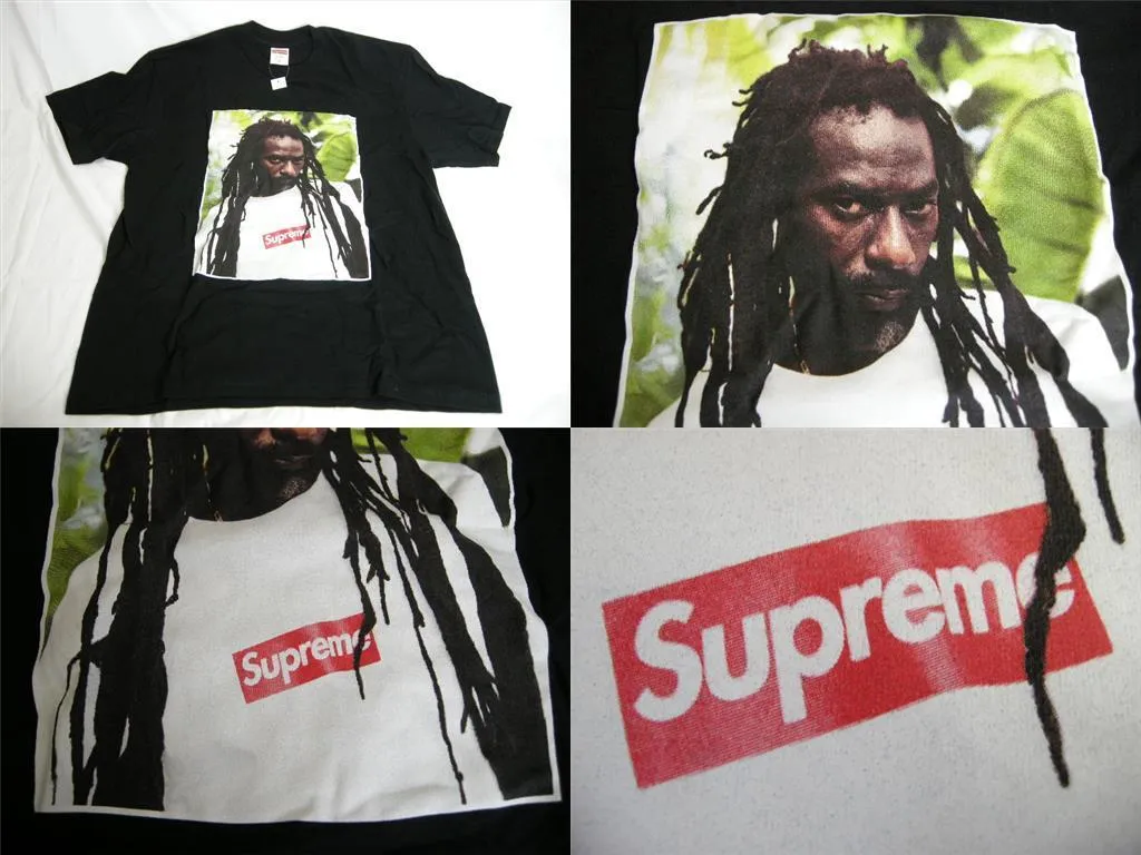 Supreme  |19SS ◆ Size M ◆ Supreme Buju Banton Tee Photo T-shirt Black