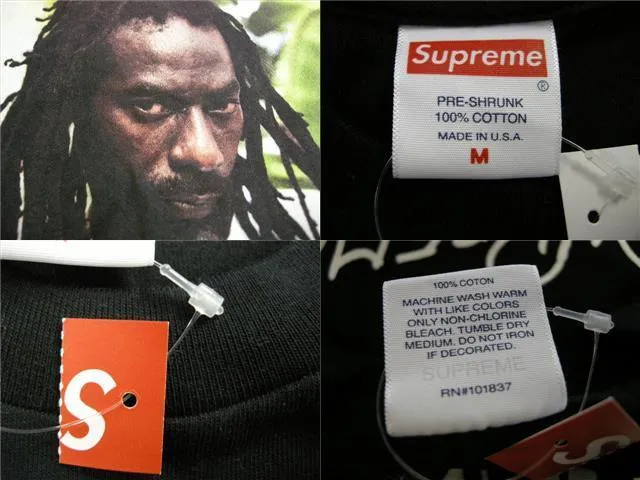 Supreme  |19SS ◆ Size M ◆ Supreme Buju Banton Tee Photo T-shirt Black