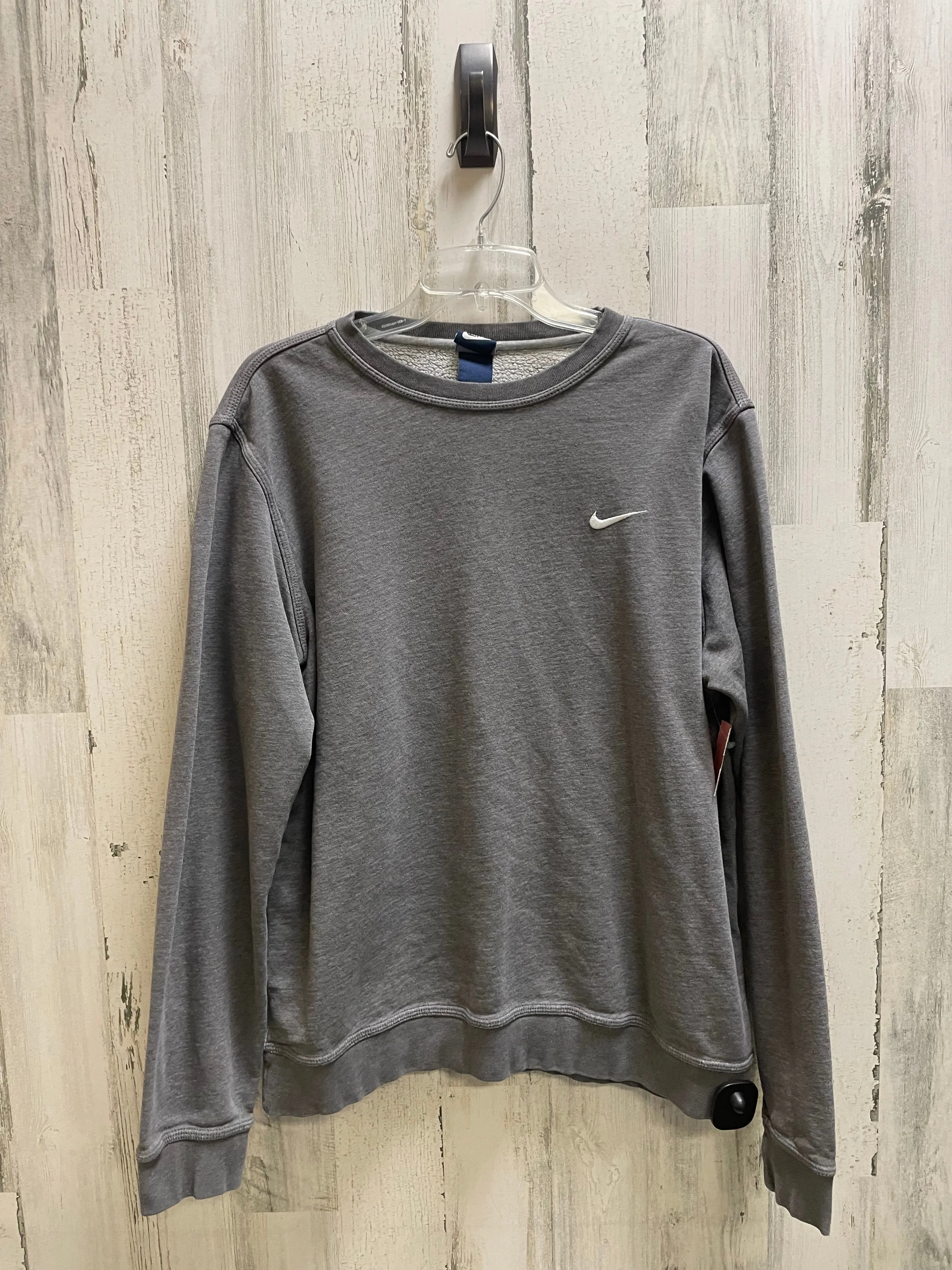 Sweatshirt Crewneck By Nike Apparel In Grey, Size: L