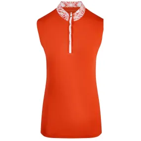 Swing Out Sister Clarissa Ladies Sleeveless Golf Polo Shirt Luscious Red