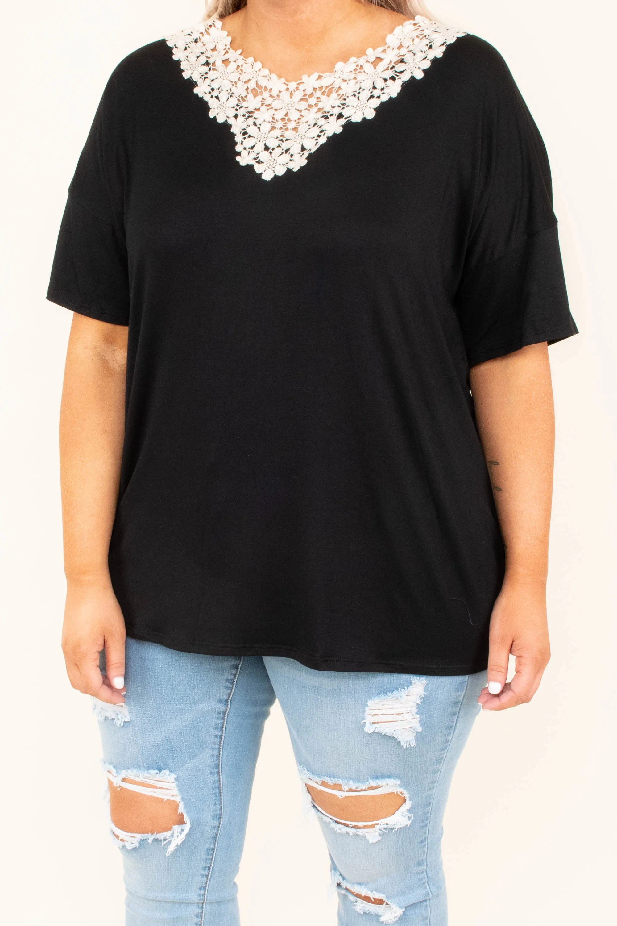 Talk All Day Top, Black