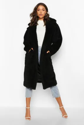 Tall Faux Fur Teddy Coat