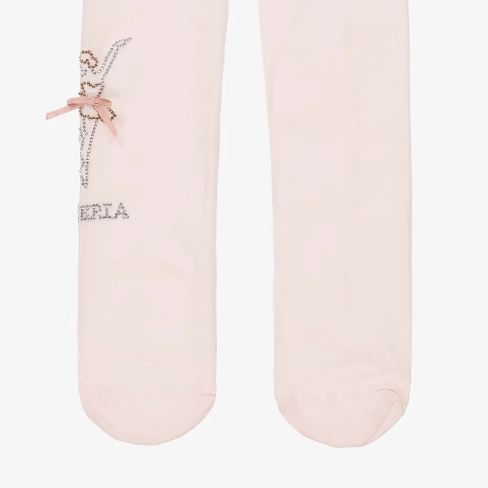 Teen Pink Logo Tights