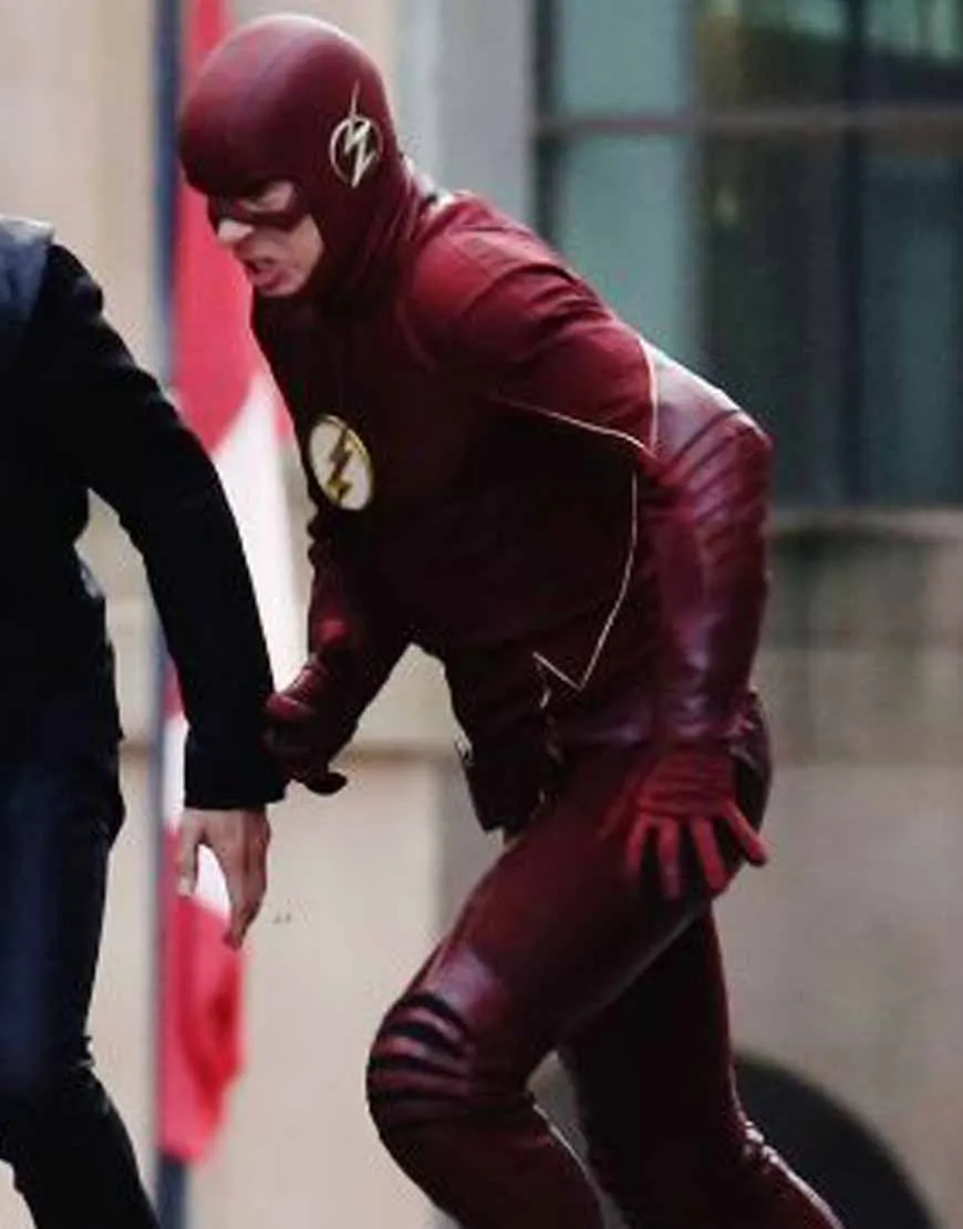 The Flash S07 Grant Gustin Jacket | Barry Allen Red Leather Jacket