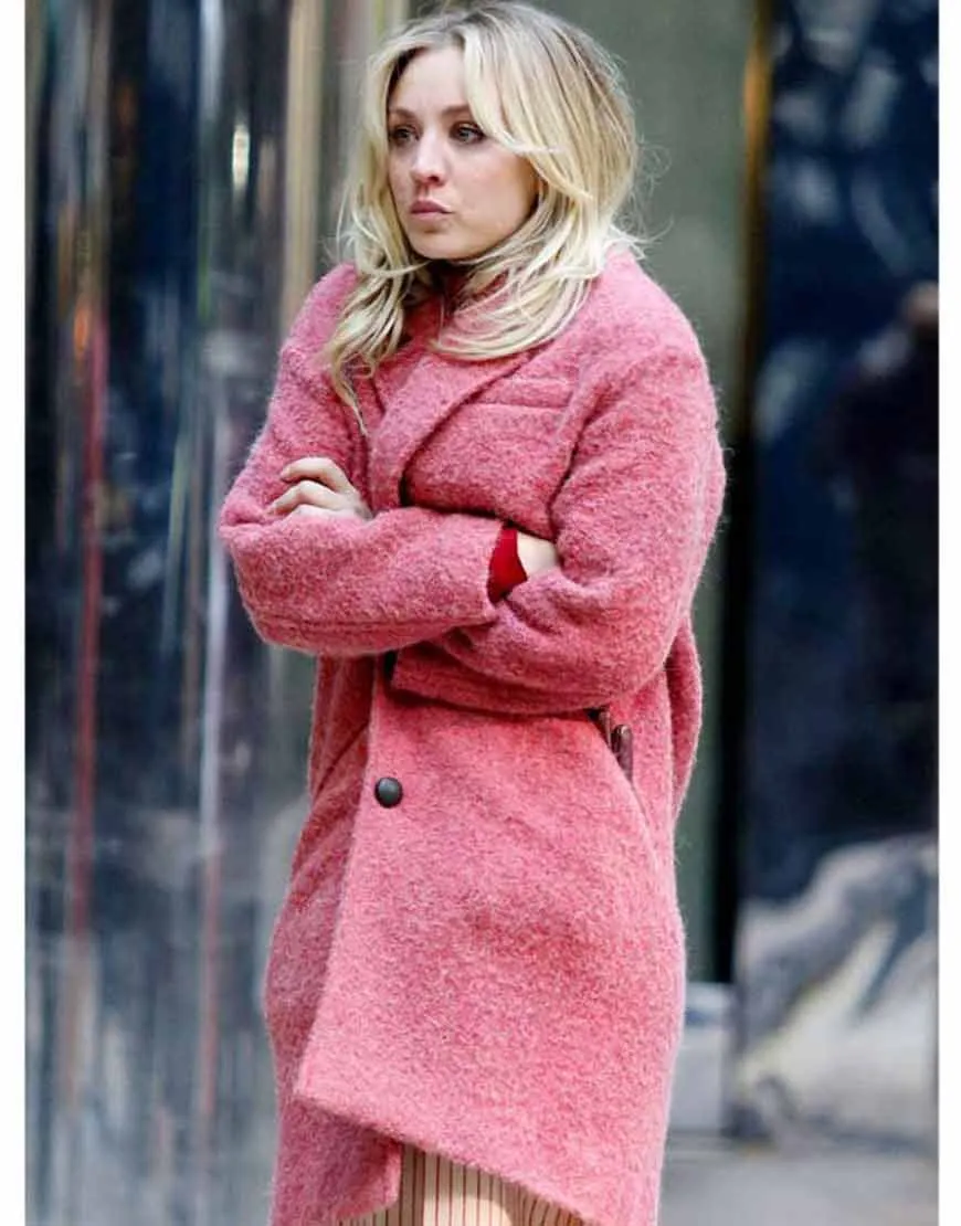 The Flight Attendant Cassie Coat | Kaley Cuoco Pink Coat| Ujackets.com