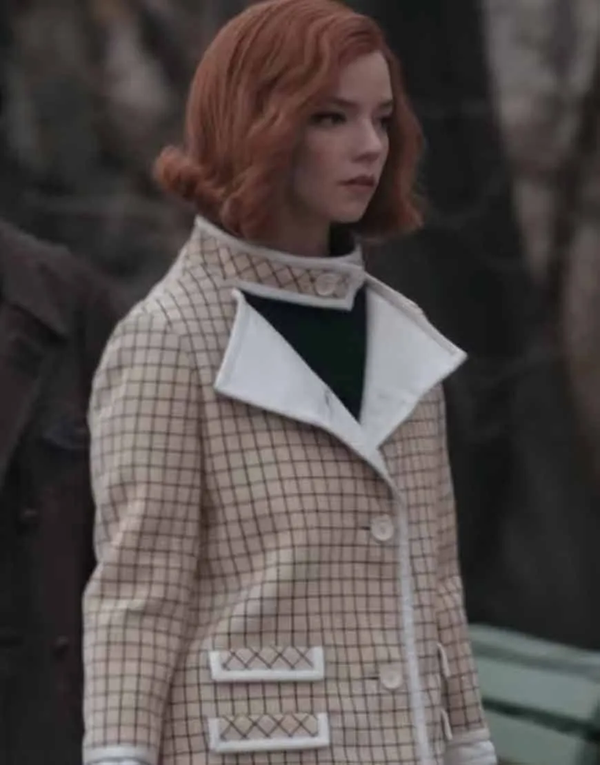 The Queen’s Gambit Anya Taylor-Joy Coat | TV-Series Checkered Coat