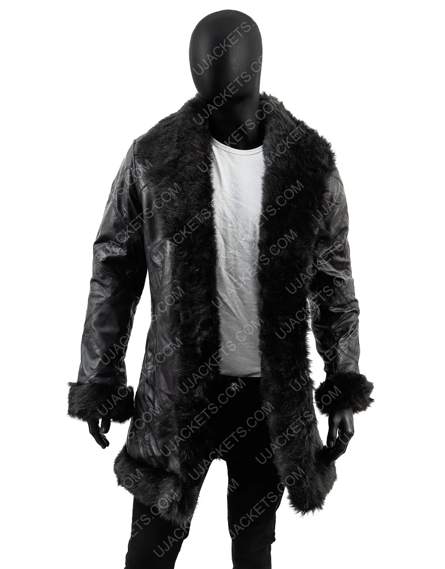 The Umbrella Academy Klaus Shearling Coat - Robert Sheehan Coat