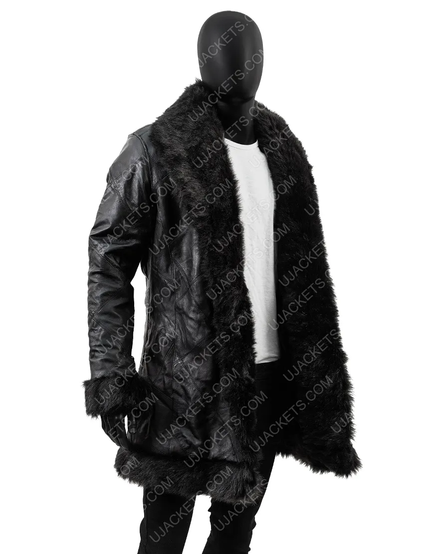 The Umbrella Academy Klaus Shearling Coat - Robert Sheehan Coat