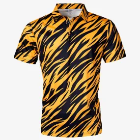 Tiger Stripes Cool Tech Performance Golf Polo