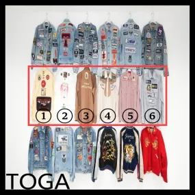 TOGA  |Unisex Long Sleeves Logo Front Button Shirts & Blouses