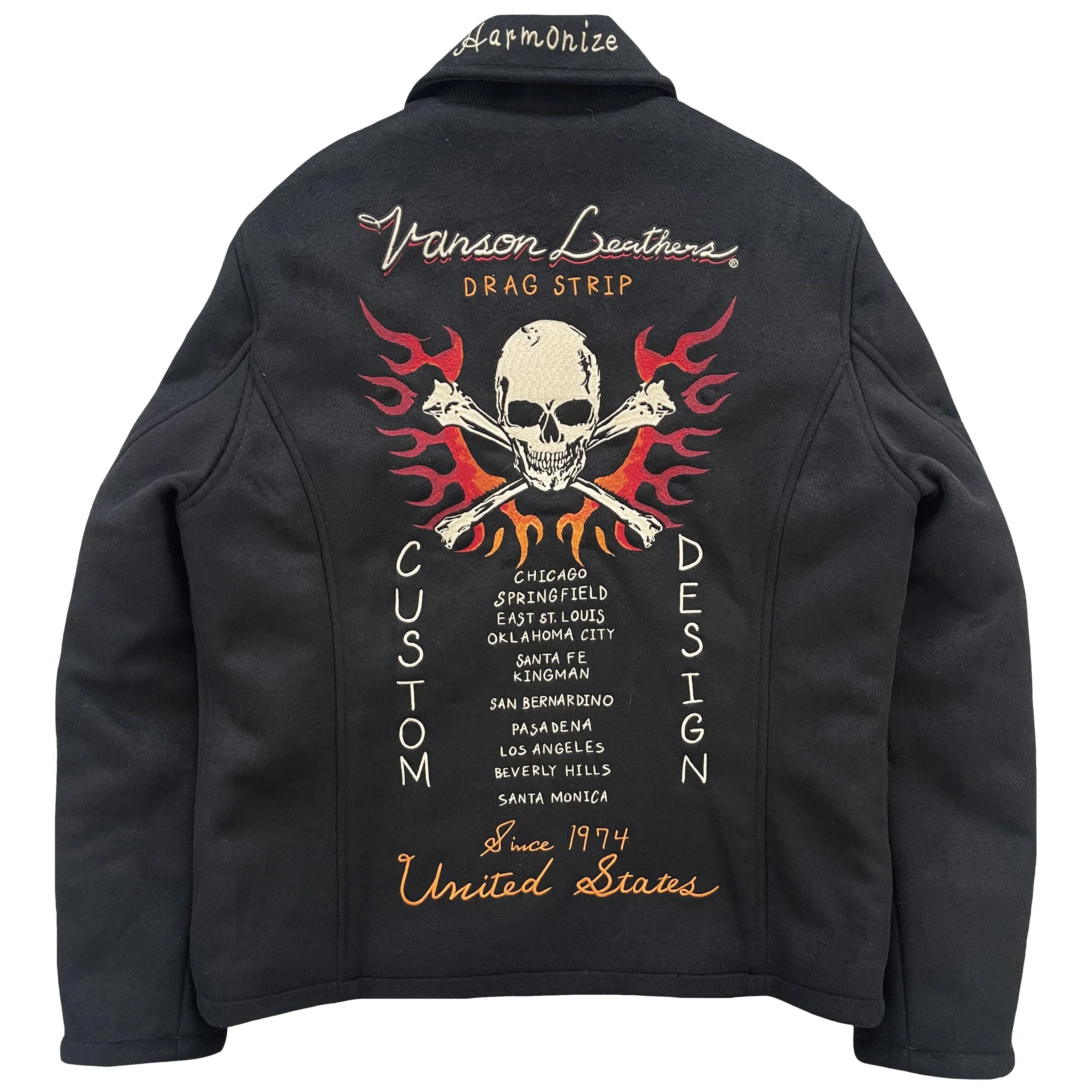 Vanson Wool Motorcycle Jacket