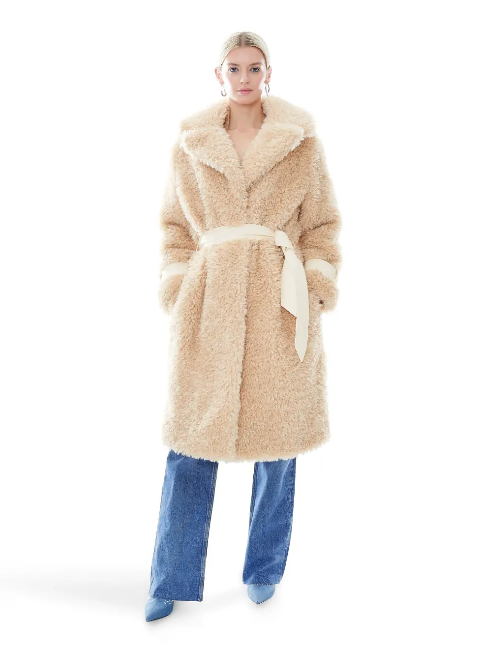 		Violet  Sandy Faux Fur Coat	