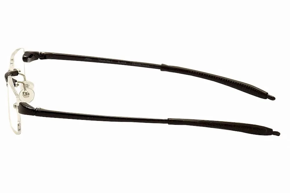 VisuaLites Vis1 Reading Glasses Men's Black Rimless +2.25