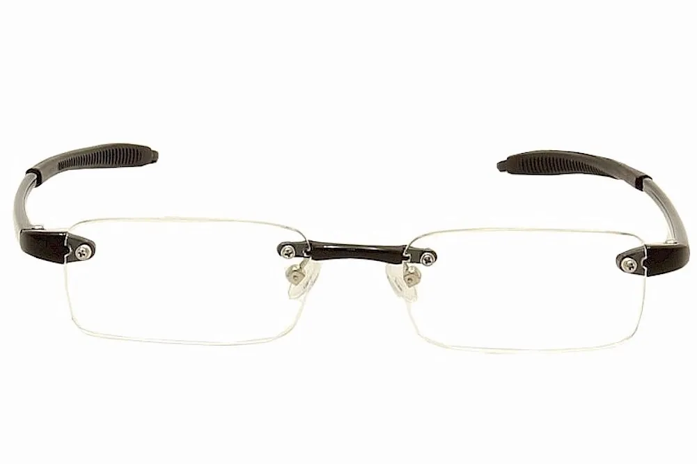 VisuaLites Vis1 Reading Glasses Men's Black Rimless +2.25