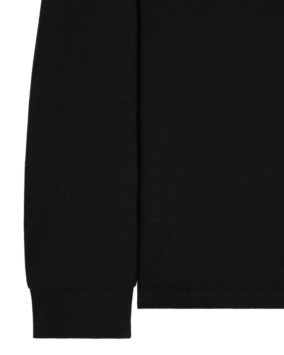 Weekend Offender Dice Long Sleeve Polo Shirt Black