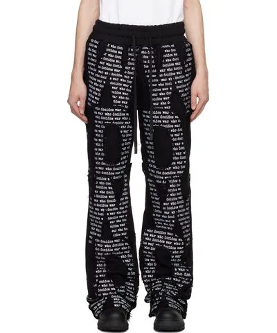 Who Decides War Black WDW Overlay Sweatpants