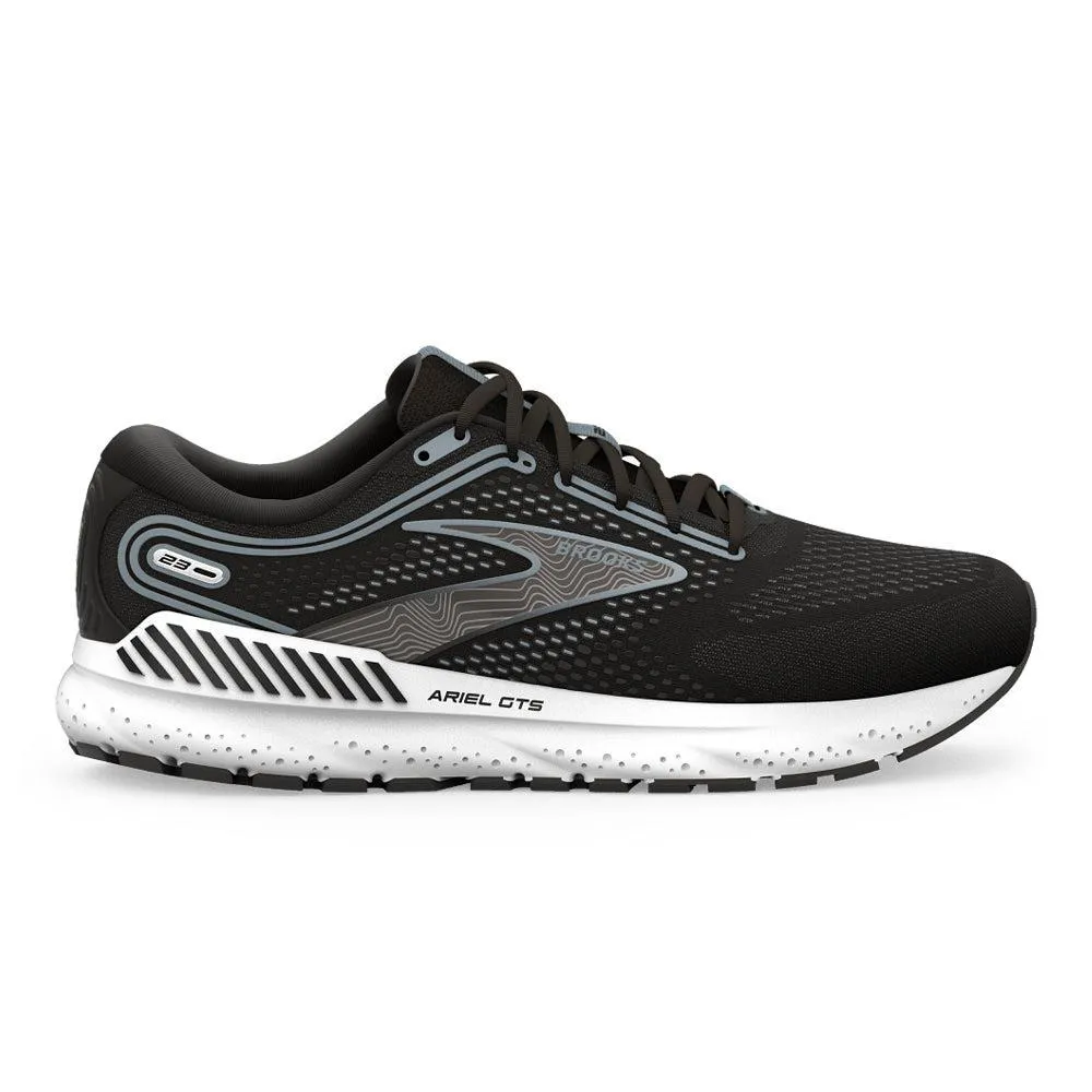 Women's Brooks Ariel GTS 23, Black/Grey/White, 7 2E Extra Wide