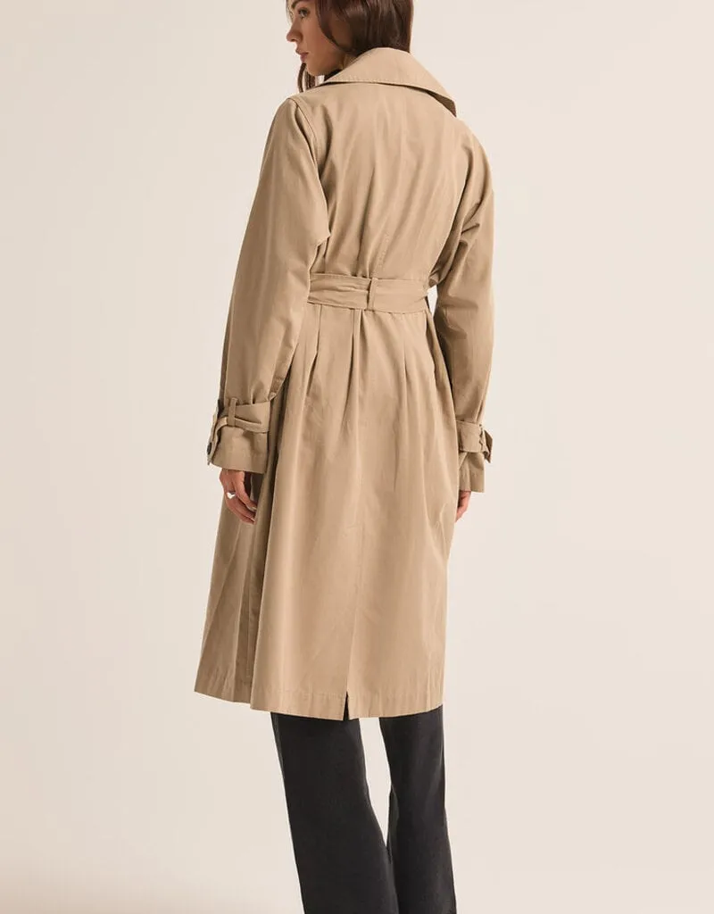 Z Supply Dorian Trench Coat - Driftwood