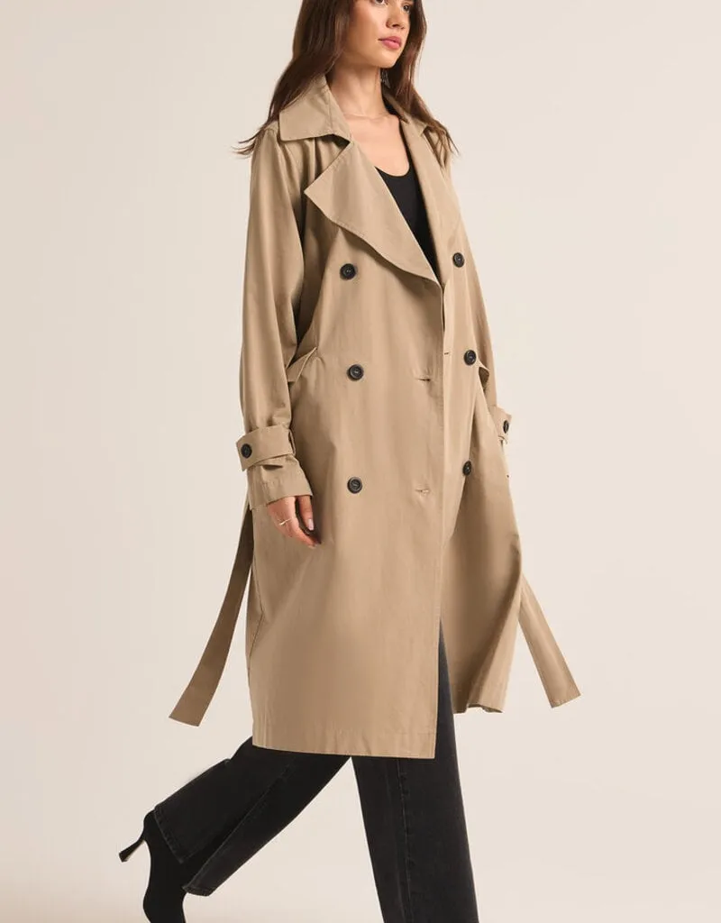 Z Supply Dorian Trench Coat - Driftwood