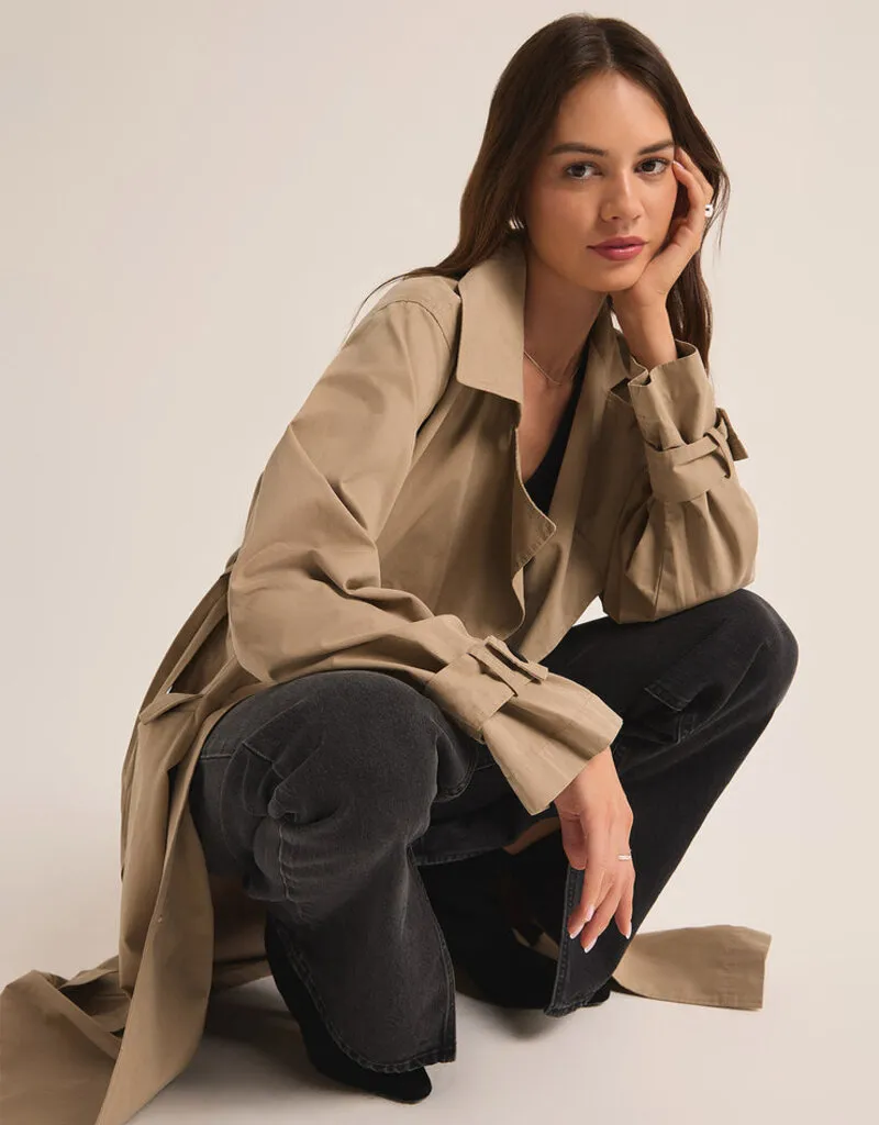 Z Supply Dorian Trench Coat - Driftwood