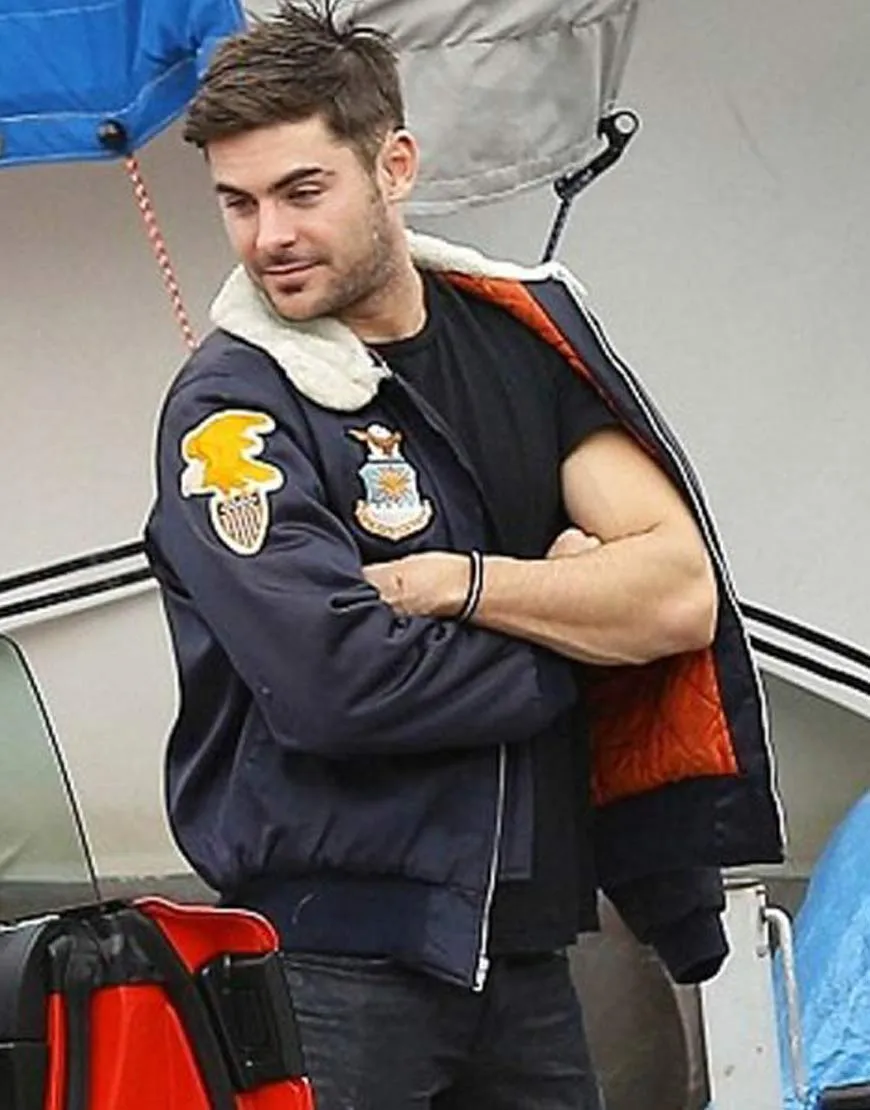 Zac Efron Bomber Jacket | Zachary David Alexander Efron Jacket | 40%Off