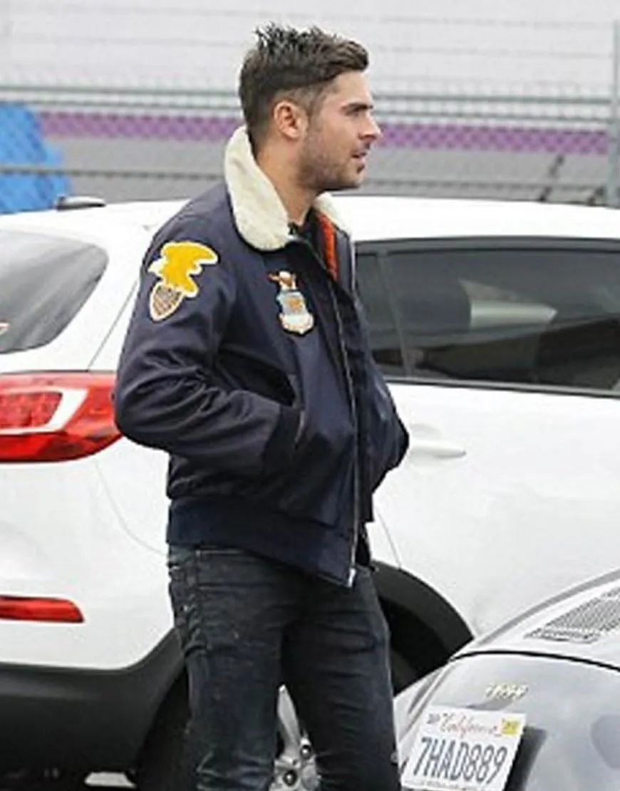 Zac Efron Bomber Jacket | Zachary David Alexander Efron Jacket | 40%Off