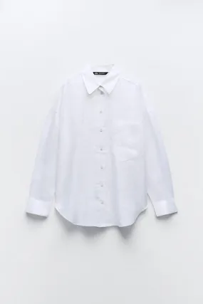 ZARA  |Linen Shirts & Blouses