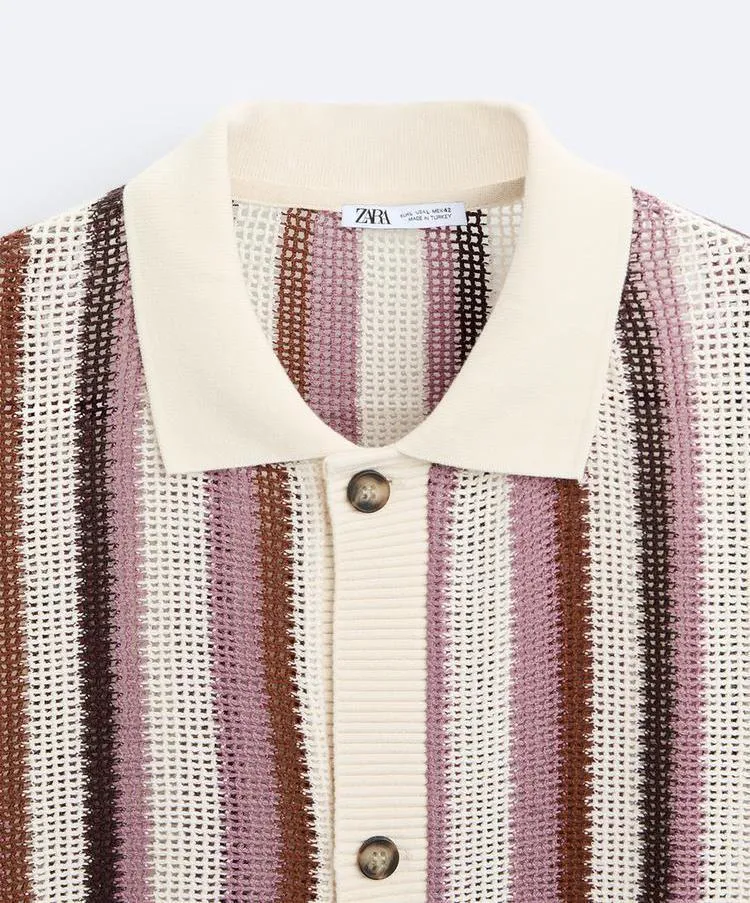 ZARA  |Stripes Short Sleeves Shirts